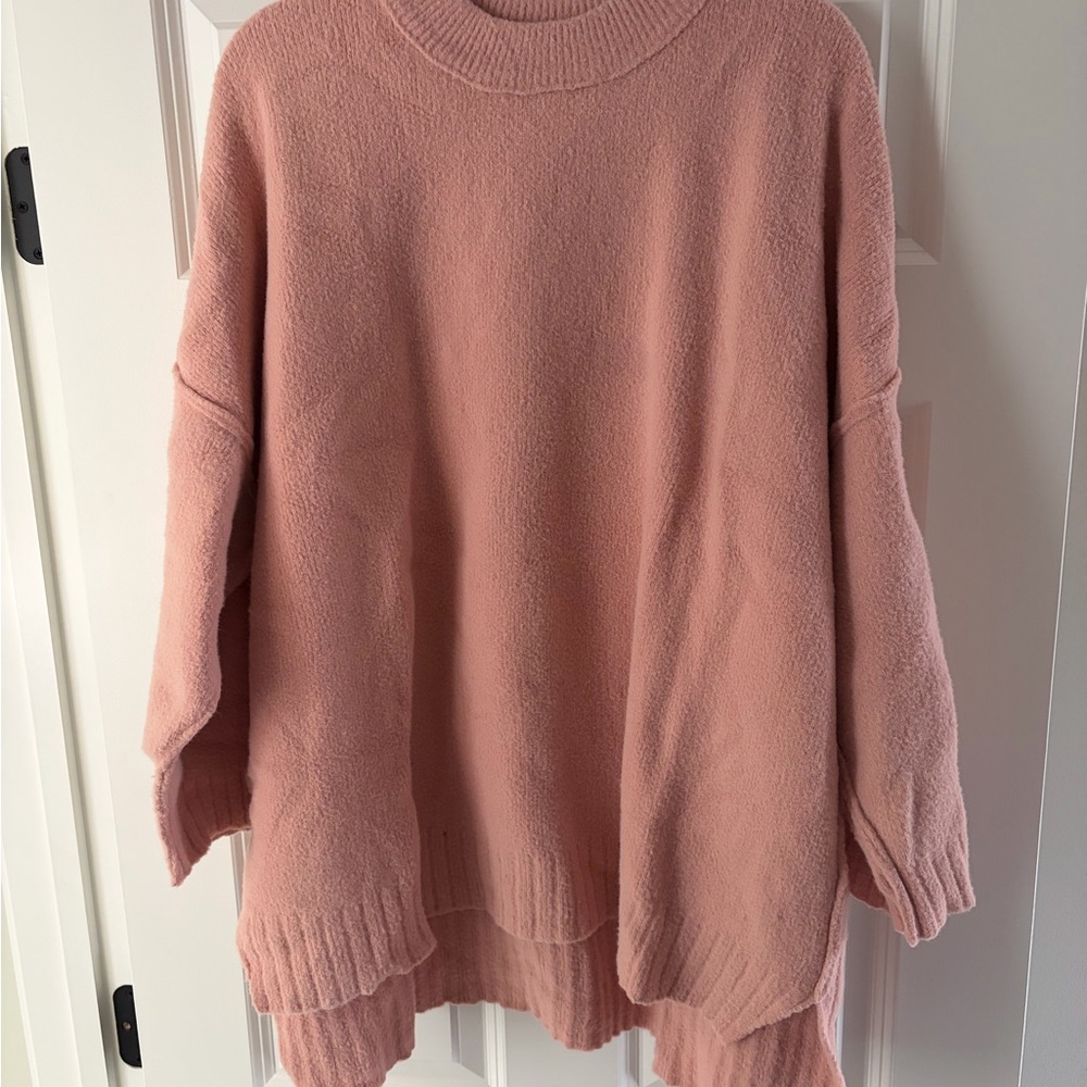 Free People Blush Cowl Neck Sweater